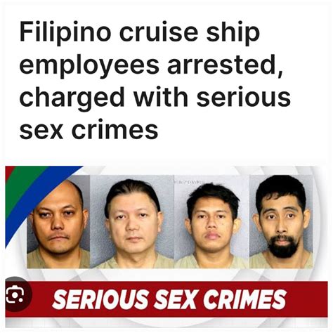 Filipino cruise ship employees arrested, charged with  .